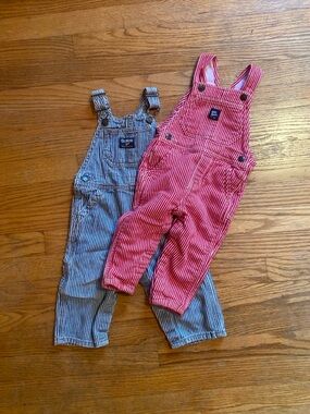 Vintage OshKosh B'gosh Kids' Stripe Overall Bundle